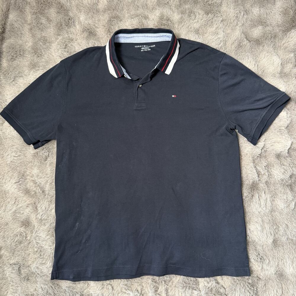 Tommy Hilfiger Men's Polo Shirt Black Size XXL